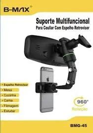 Suporte De Retrovisor Celular Tablet Gps 360° B-max - Foto 3