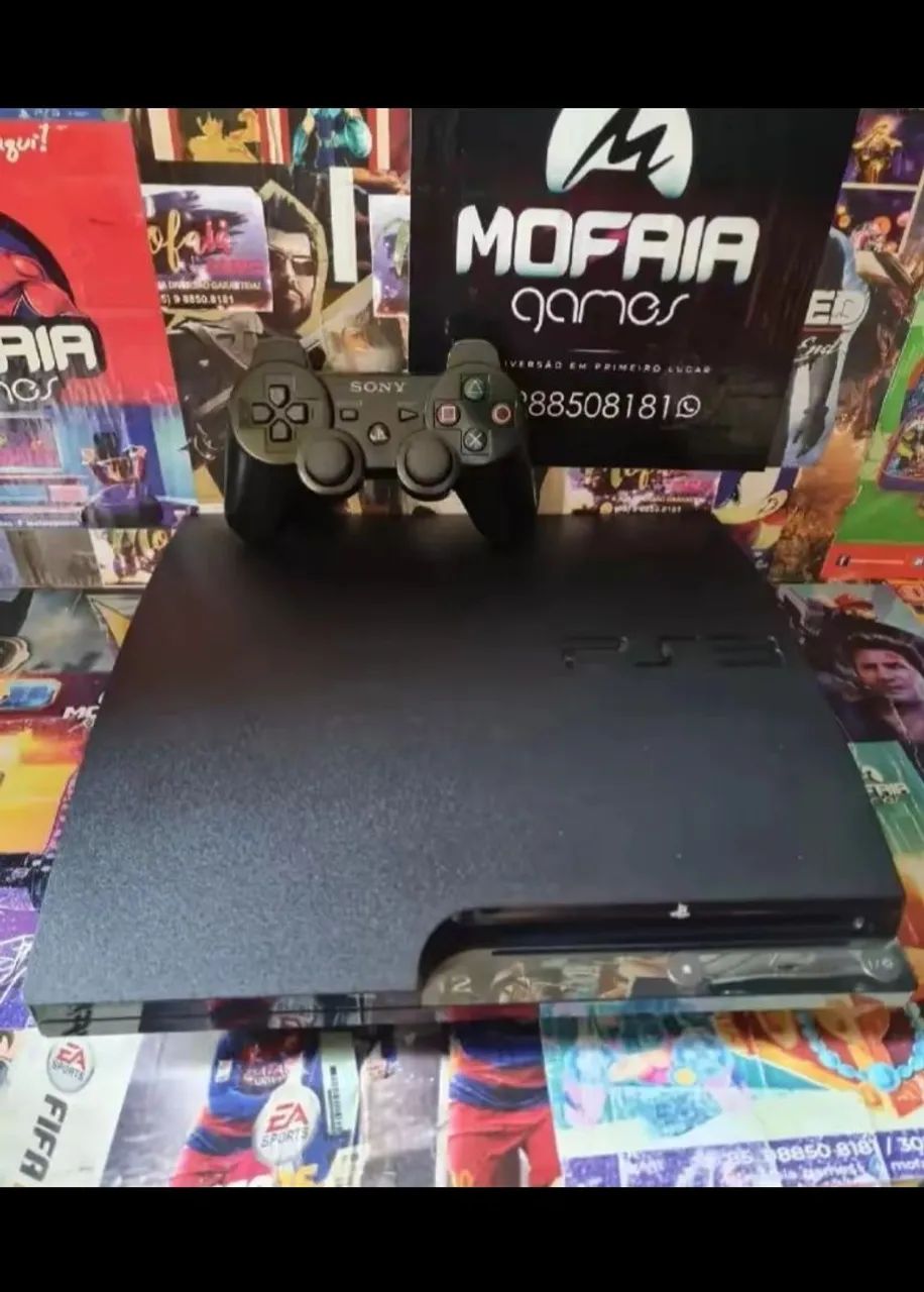 Ps3 seminovos 500gb dois controles tres meses de garantia