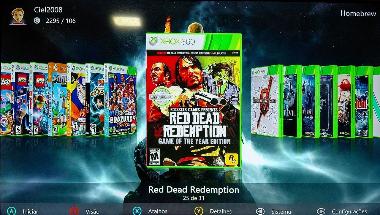 XBOX 360 SLIM DESBLOQUEADO COM CONTROLES E HD - Foto 4