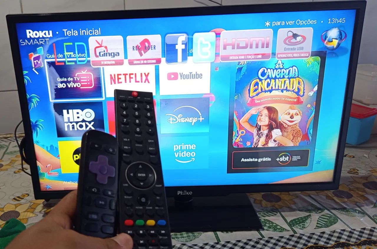 Tv Philco 32" Com Roku Smart