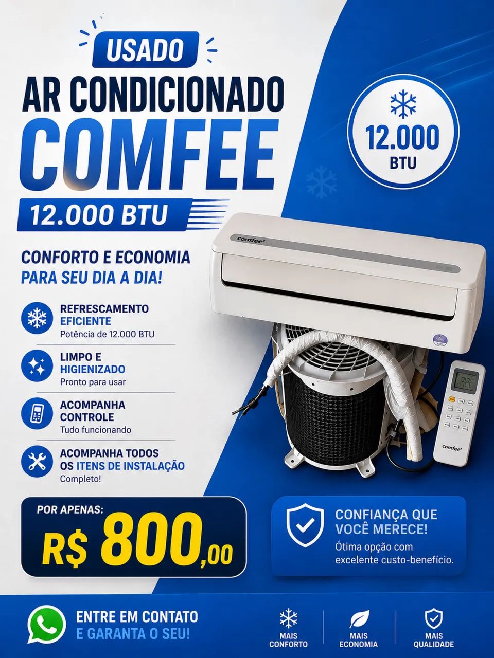     ? Ar-Condicionado Comfee 12.000 BTU