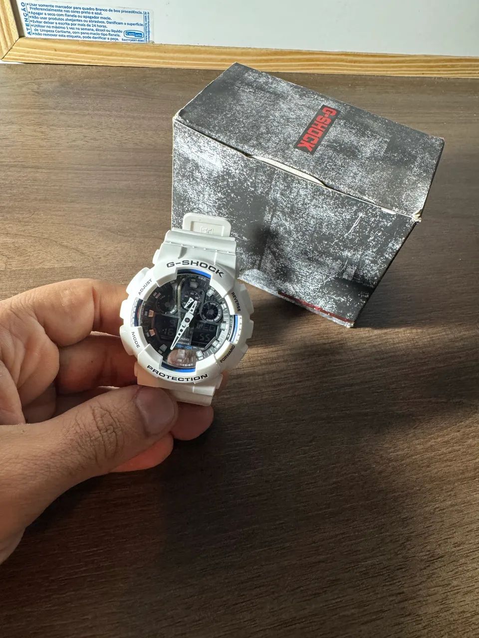 G-Shock GA-100B-7A Branco Original + Caixa - Funcionando 100% - Foto 2