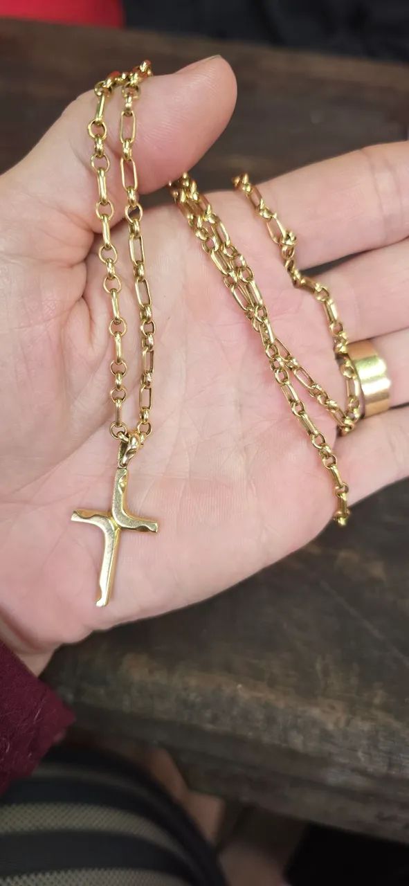 Colar de ouro masculino 750