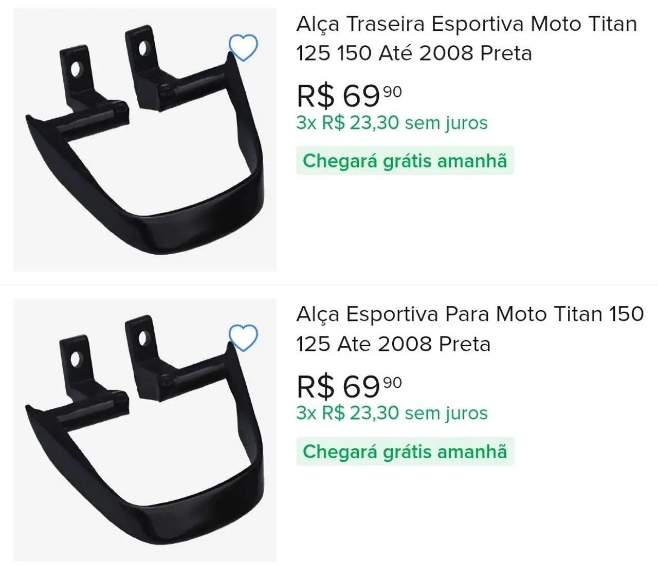 Alça esportiva cg titan 2004/2008 - Foto 4