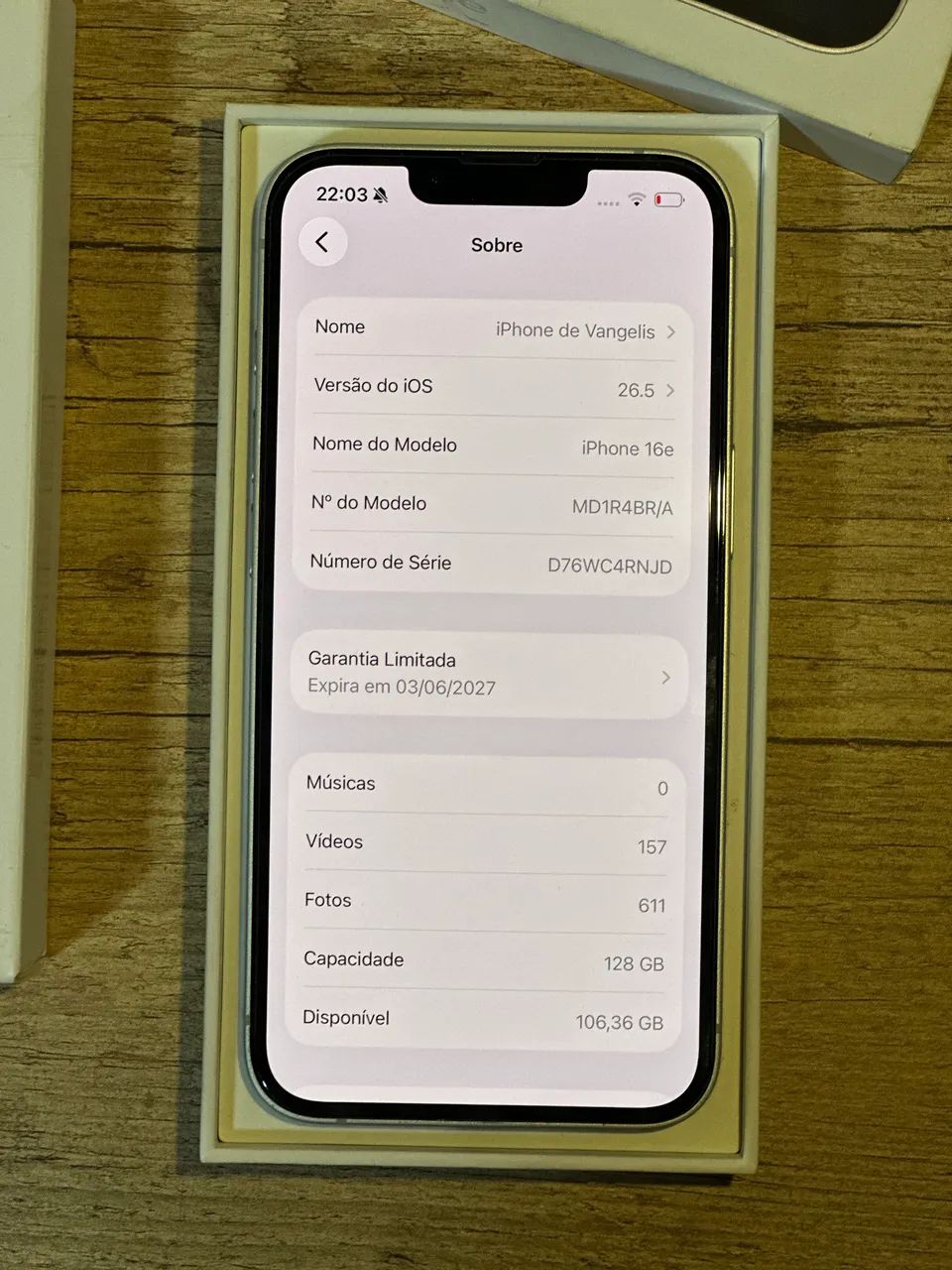 Oportunidade! iPhone 16e 128GB - Garantia Até 03/06/27 - Foto 5
