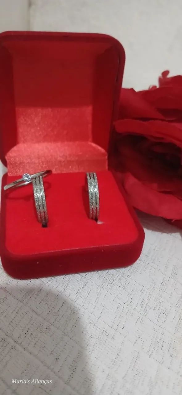 Alianças de compromisso,  namoro, noivado, casamento - Foto 2