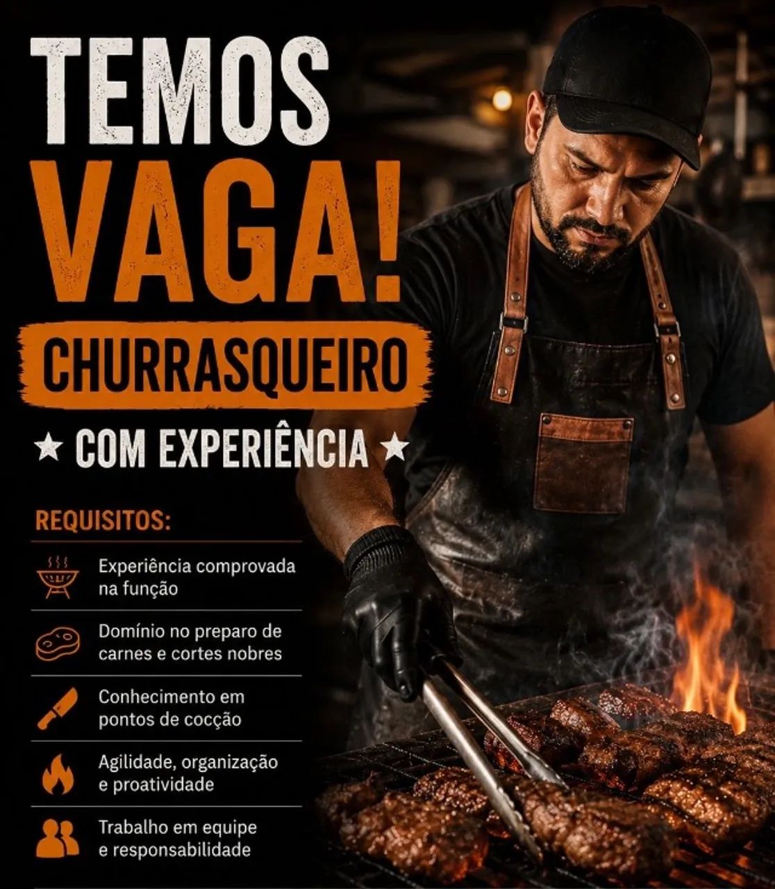 Churrasqueiro com experiência 