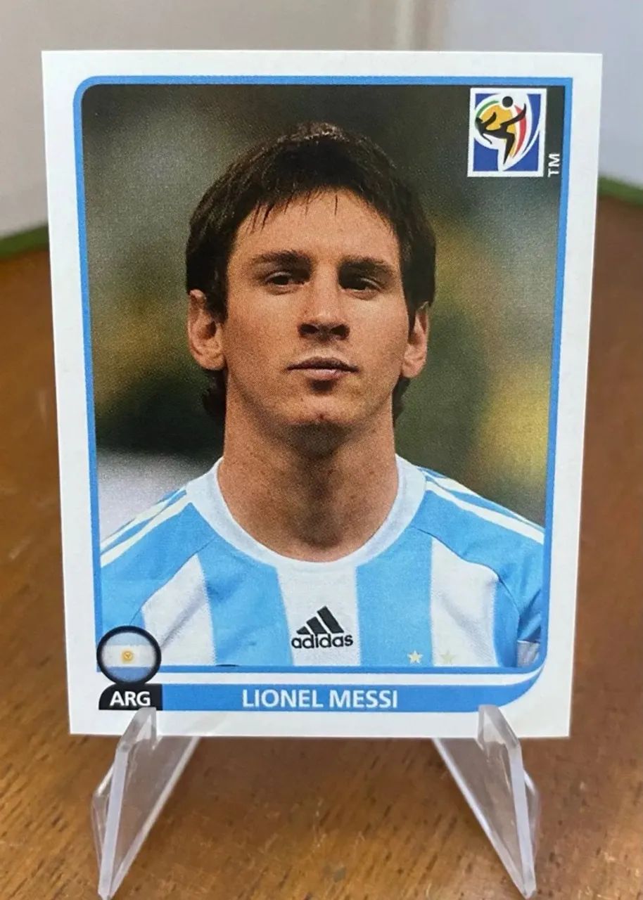 Messi 2010 figurinha copa do mundo 