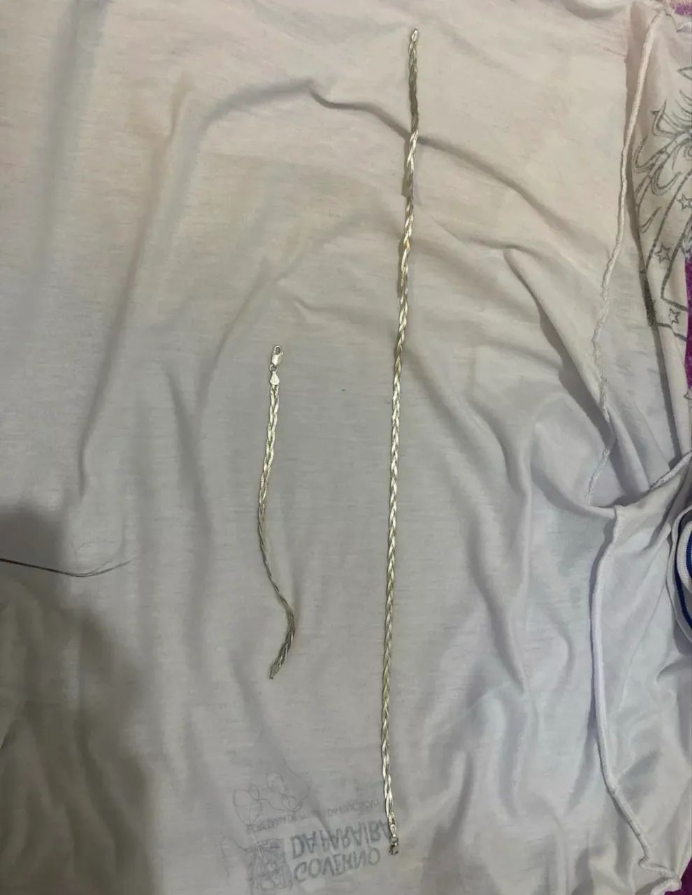 CONJUNTO COLAR+ PULSEIRA 3 FIOS,PRATA LIGITIMA!! - Foto 4