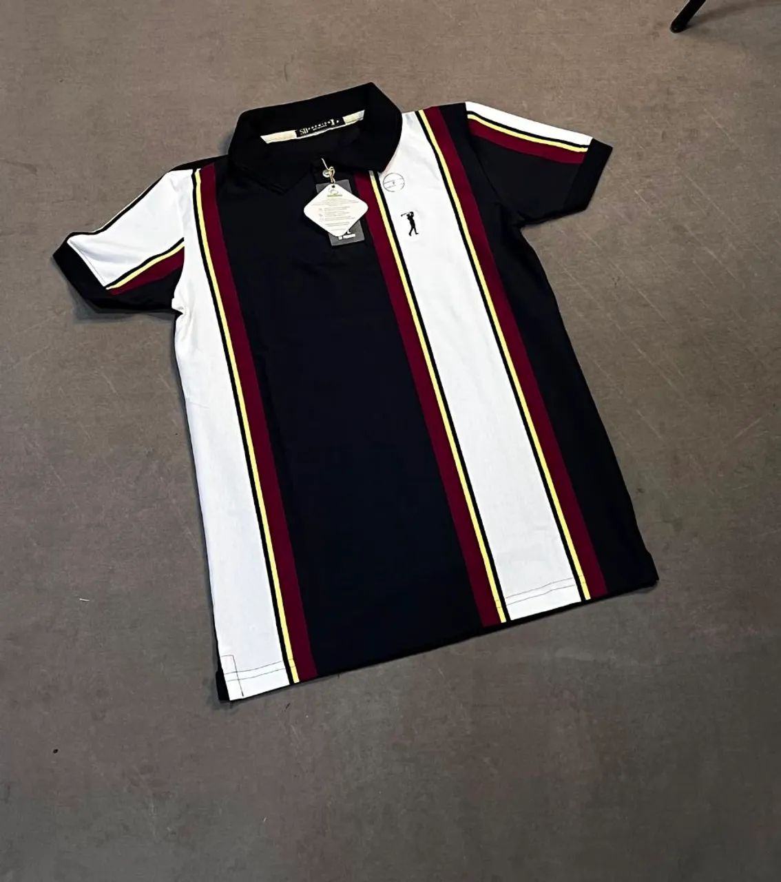 Camisas gola polo de algodão da aleatória 