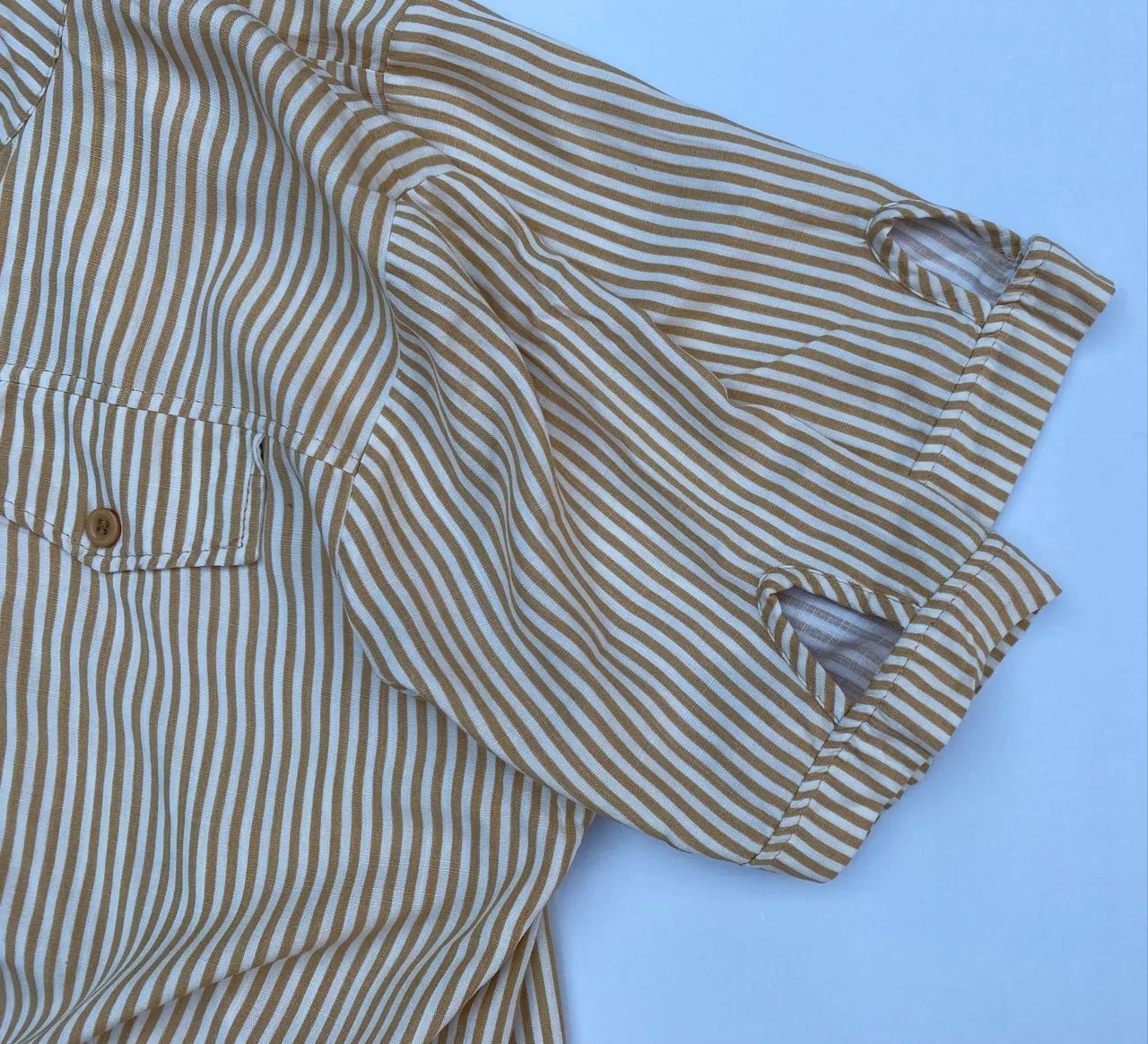 Camisa Listrada Manga Curta - M - Foto 3