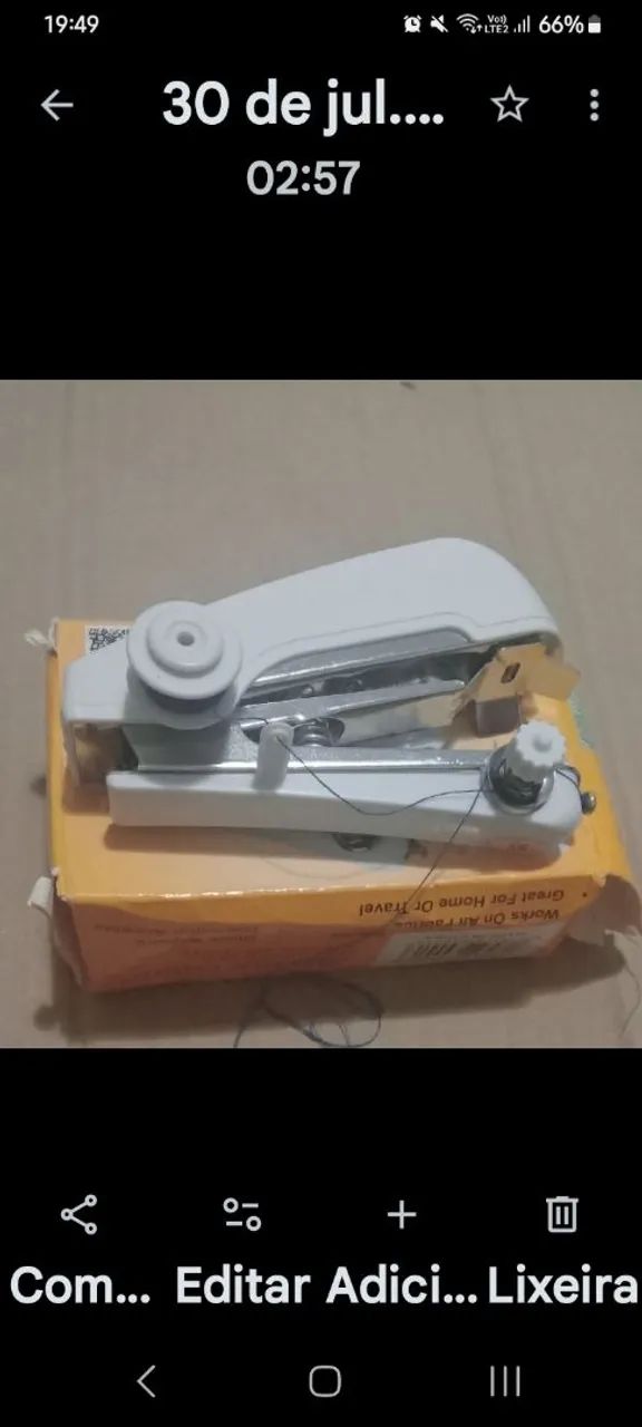 Mini máquina de costura manual:
