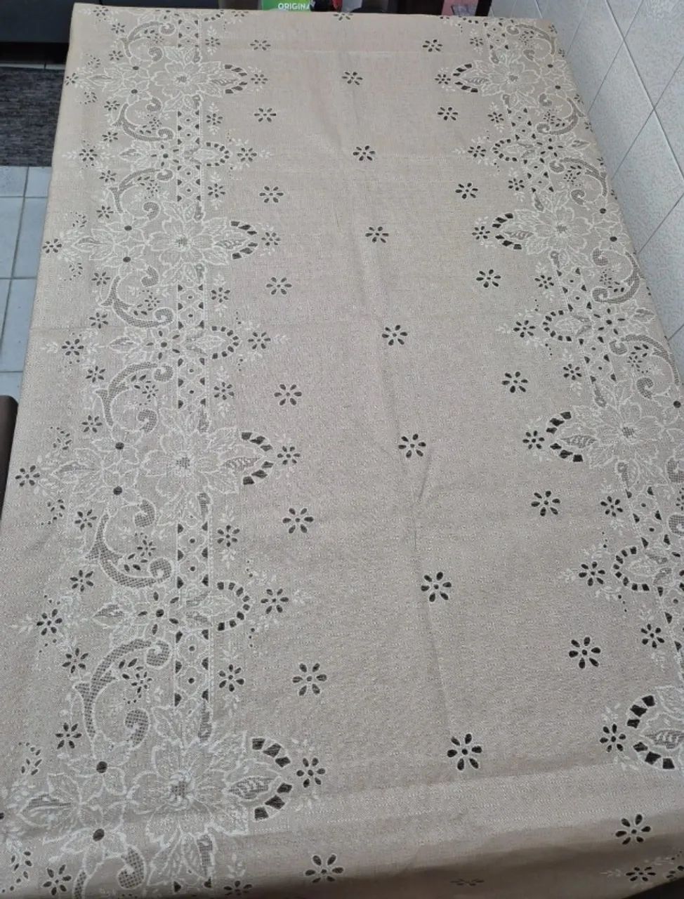 Toalha de mesa retangular linhão 1,40x2,10 nova - Foto 5