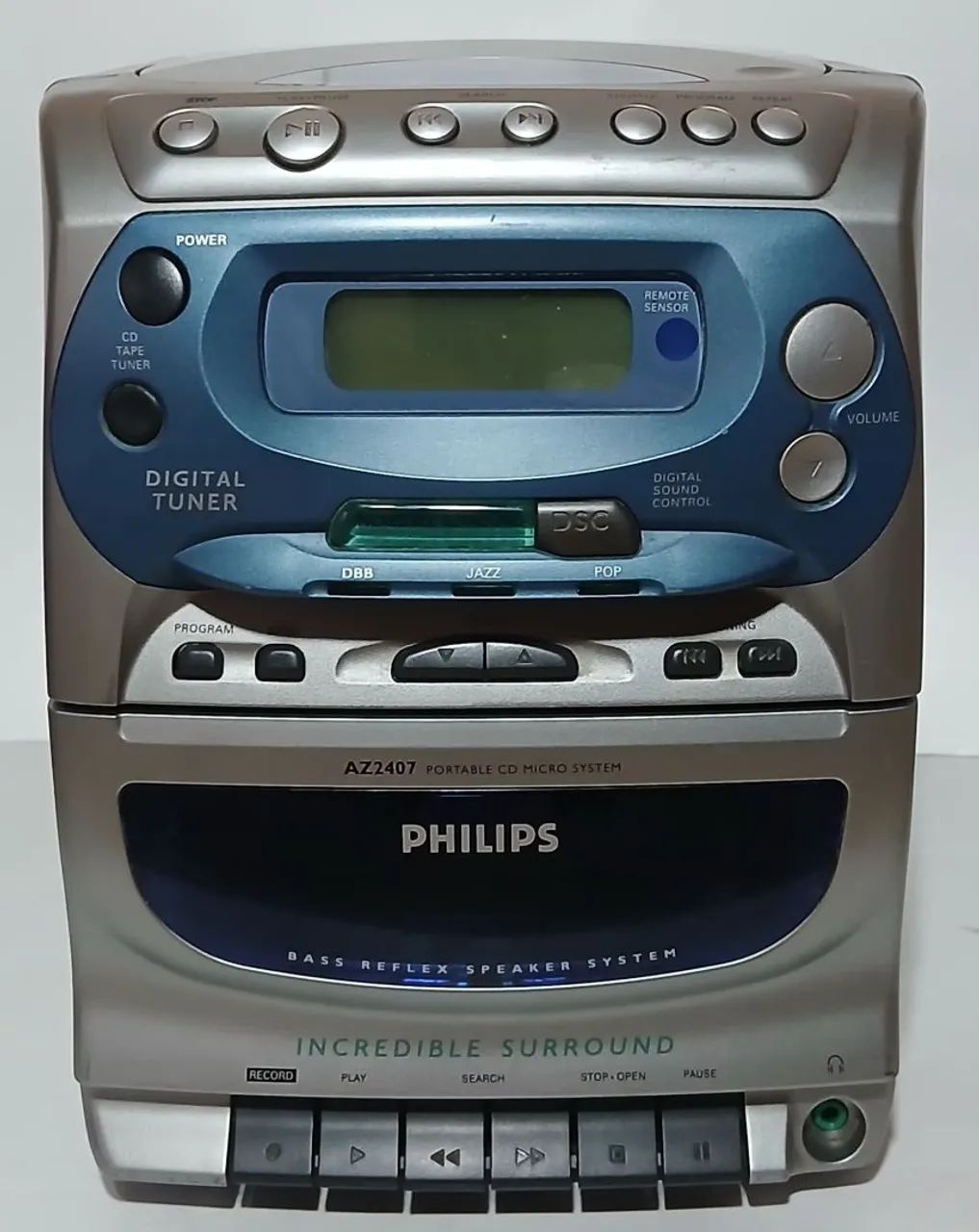 Micro System Philips AZ2407 - No estado, precisa de revisão