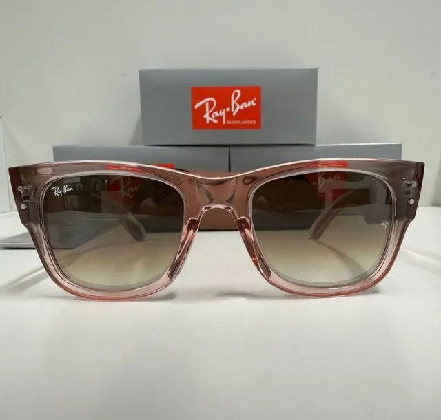 Óculos de sol ray-ban mega wayfarer rose lentes de cristal - Foto 5