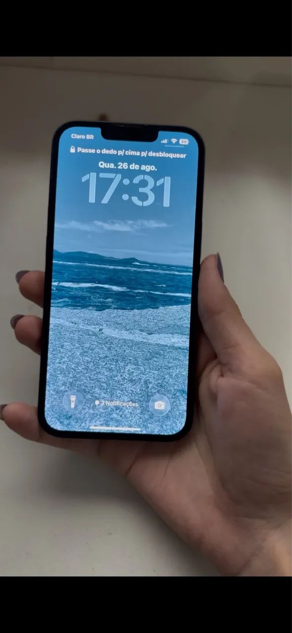Iphone 13 256gb 87% de bateria sem detalhes todo original com caixa cabo e fonte - Foto 2
