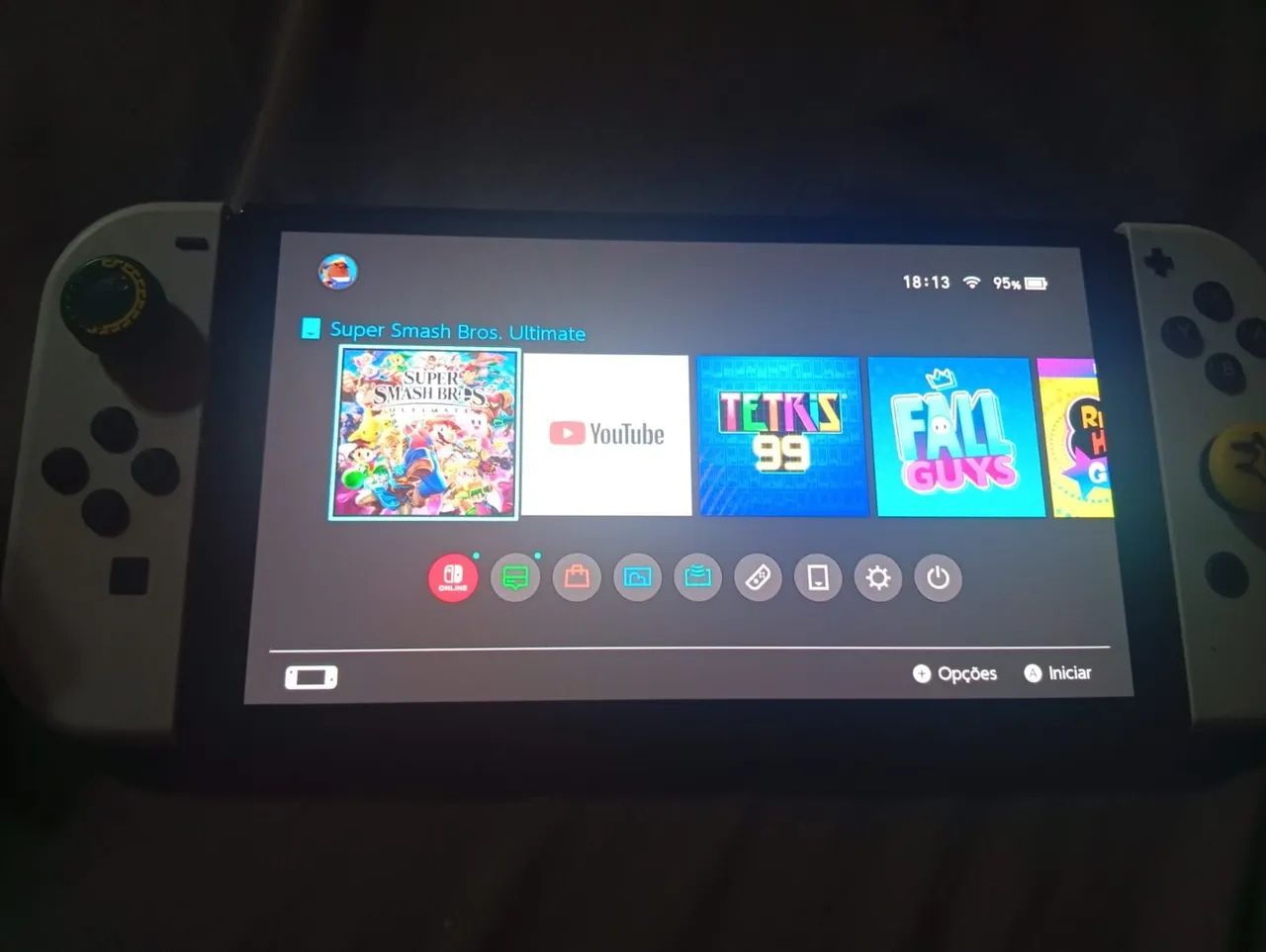 Nintendo switch OLED - COM GRIPS - COM CAIXA