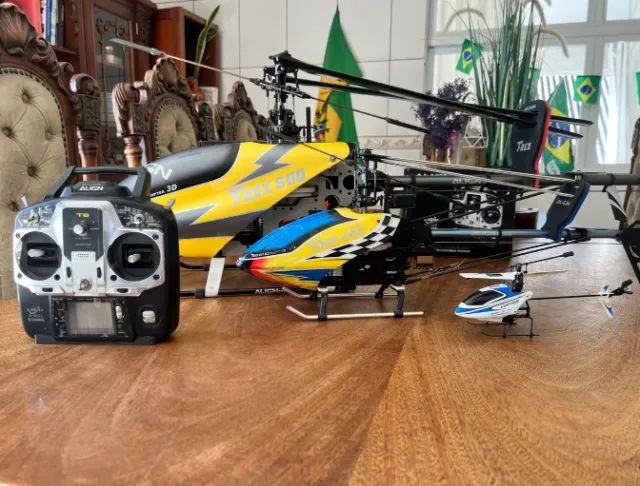 Kit Align T-rex 600 + T-rex 450 Originais C/ Rádio E V911