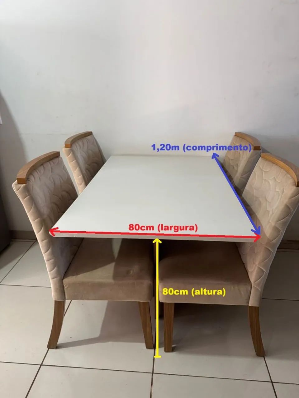 Vendo mesa c/ cadeiras!64962147539841121