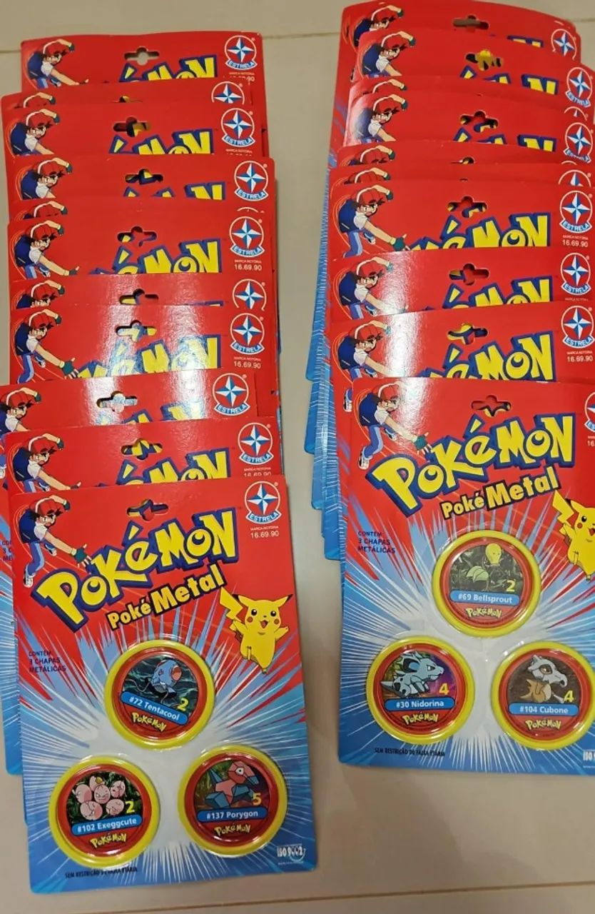 Lote com 41 cartelas lacradas PokéMetal Estrela - Foto 3
