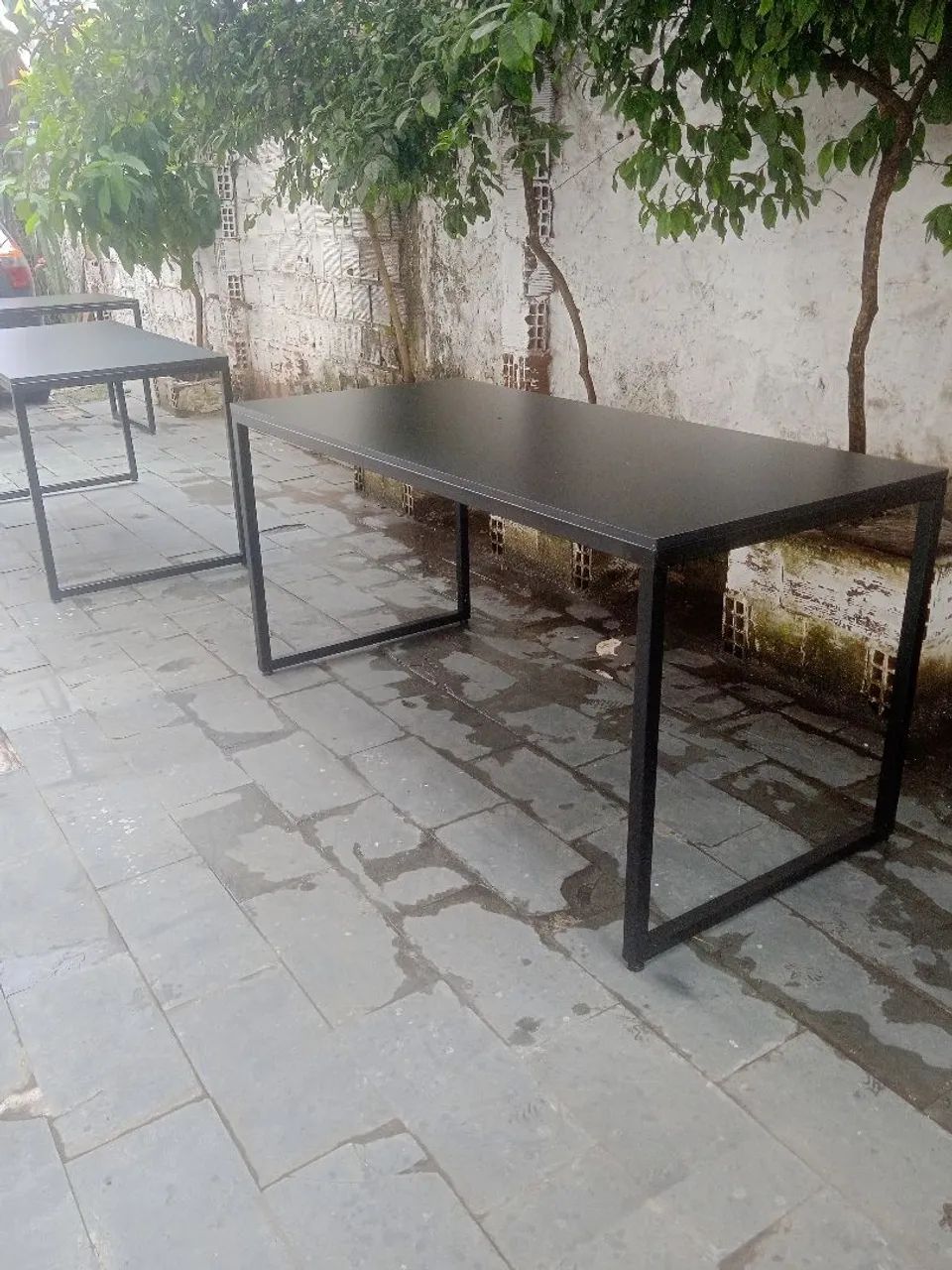 Mesa industrial em MDF preto  - Foto 5