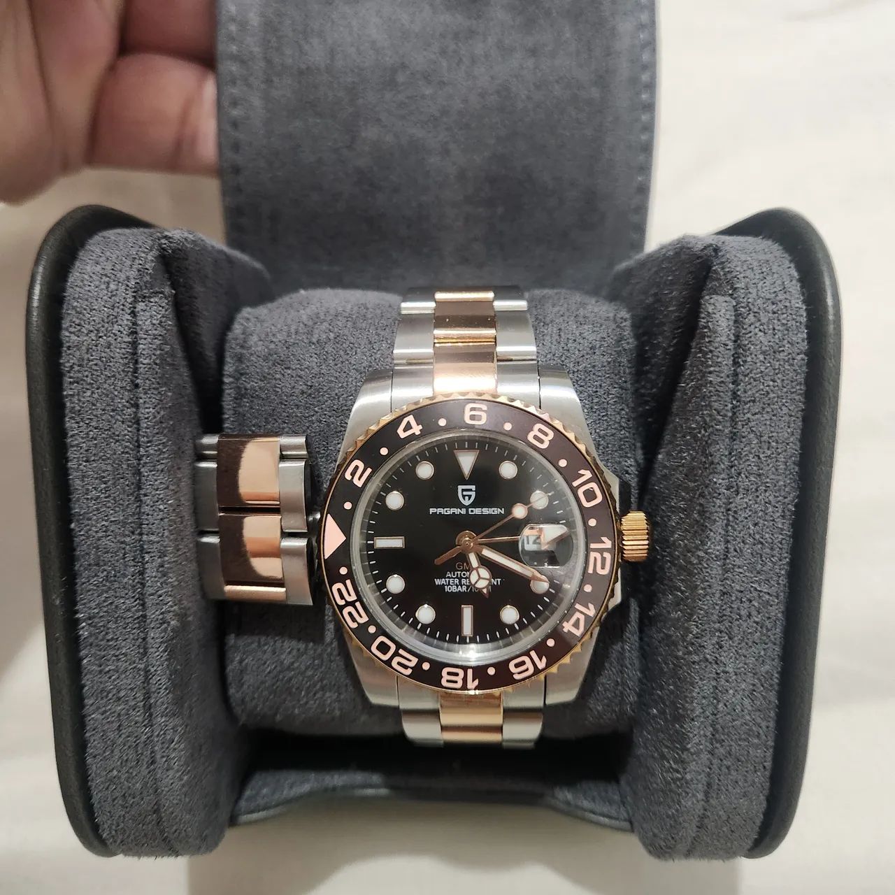 Relógio Pagani Design PD-1662 GMT (Estilo "Root Beer") - Automático