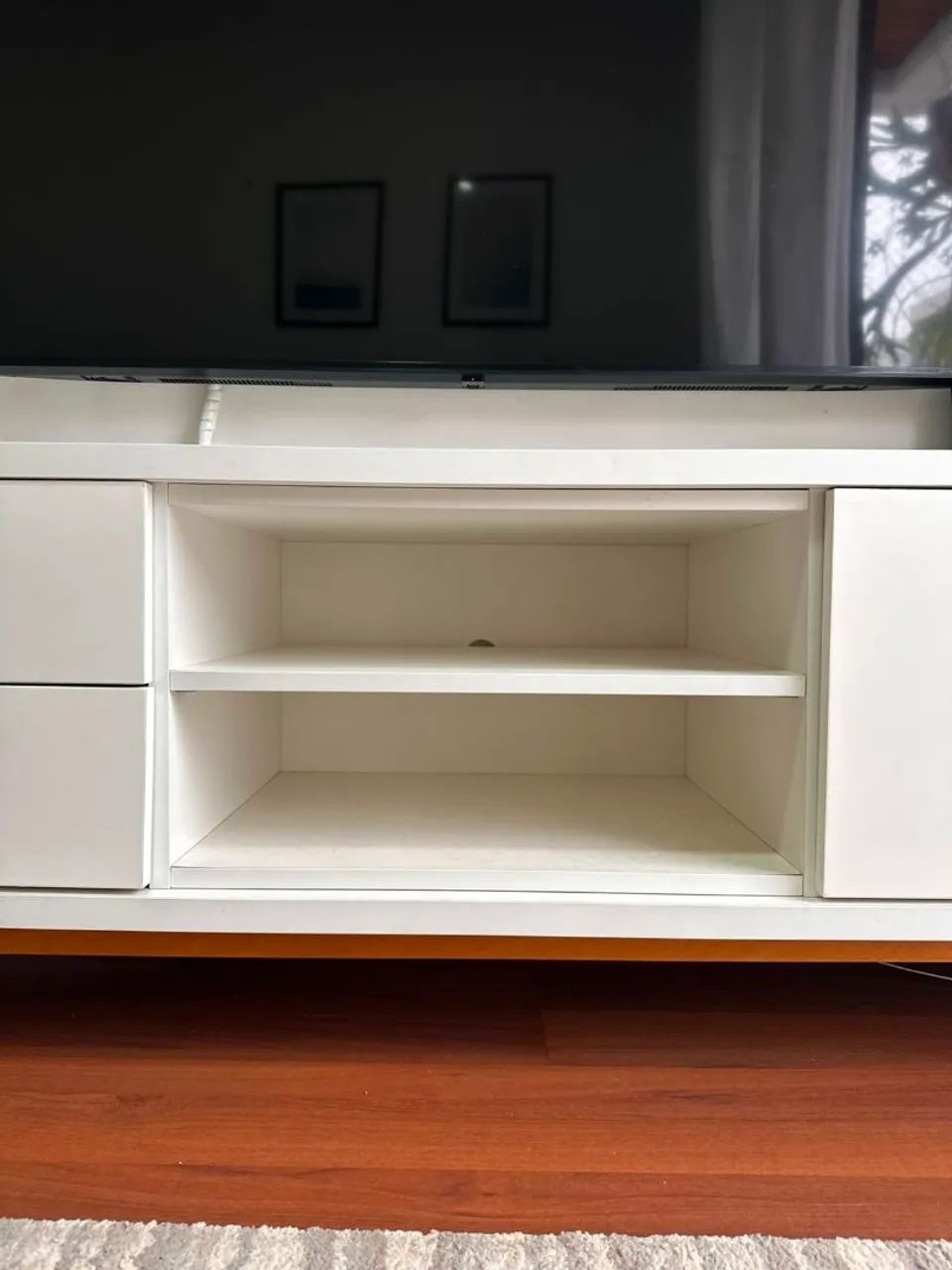 Rack Branco Moderno Com 2 Gavetas - Foto 3