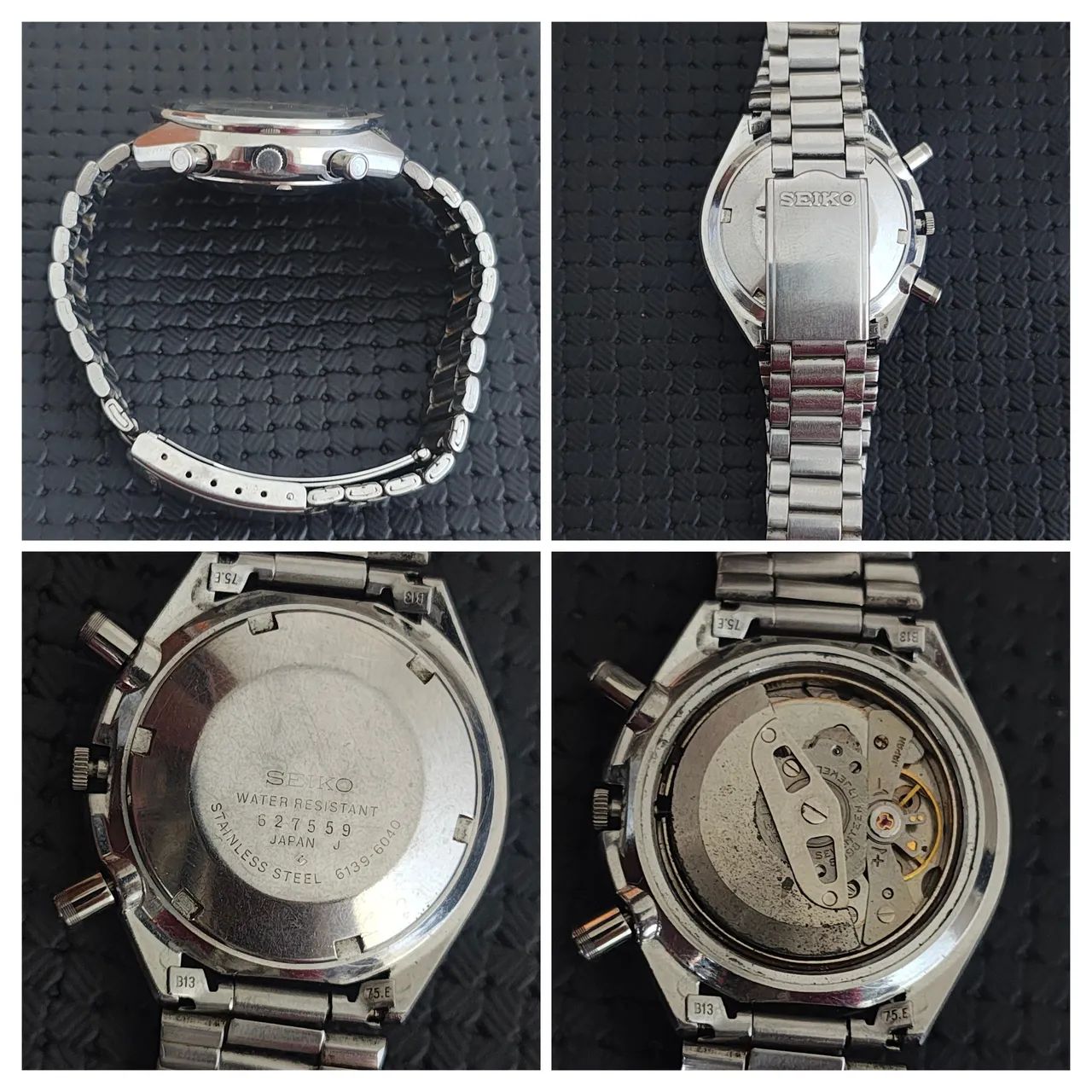Relogio Seiko 6139-6040 cronógrafo Automático Silver Ghost <br> - Foto 3