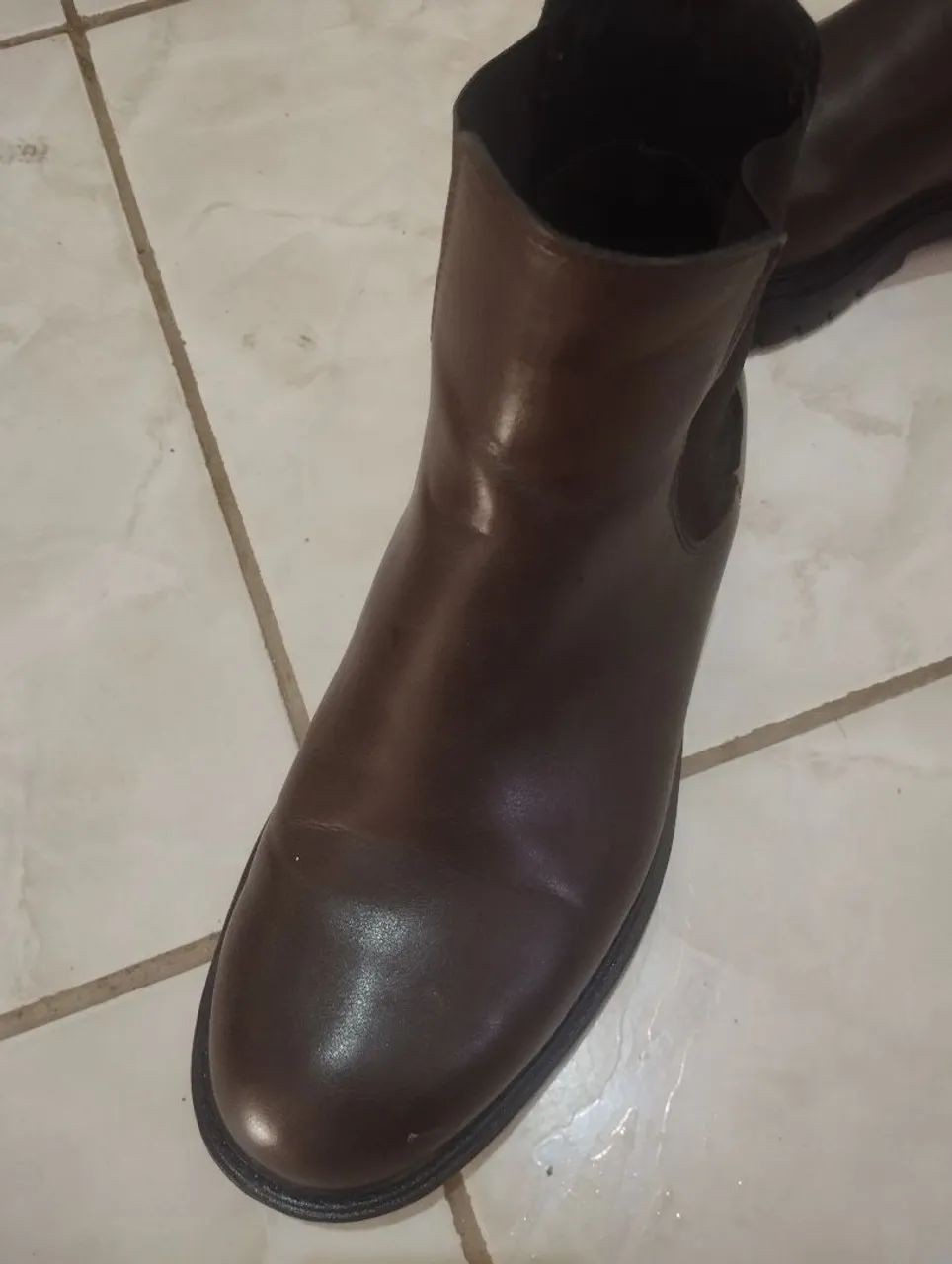 Bota masculina semi nova marca Zara  - Foto 5