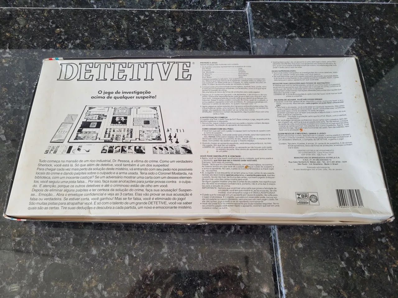 Jogo de Tabuleiro Detetive - Original anos 90 - Estrela - Foto 2