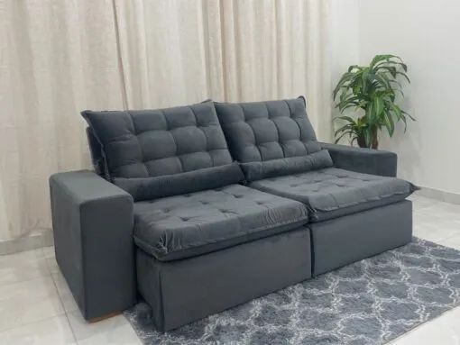 Sofá Retrátil e Reclinável 2.00m Small  - Entrega Rápida 