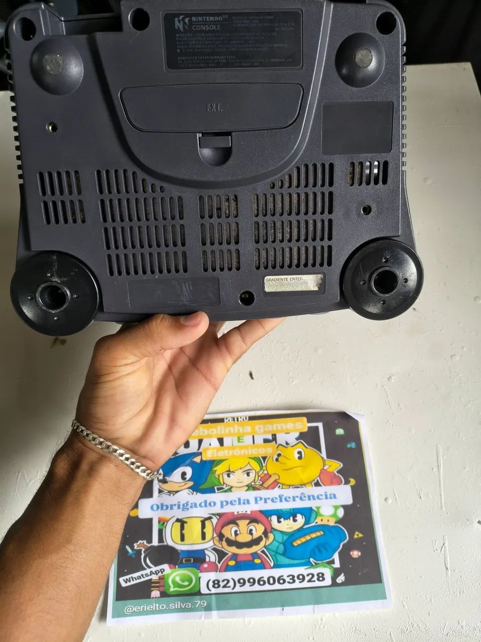 Nintendo 64 só o aparelho funcionando normalmente  - Foto 3