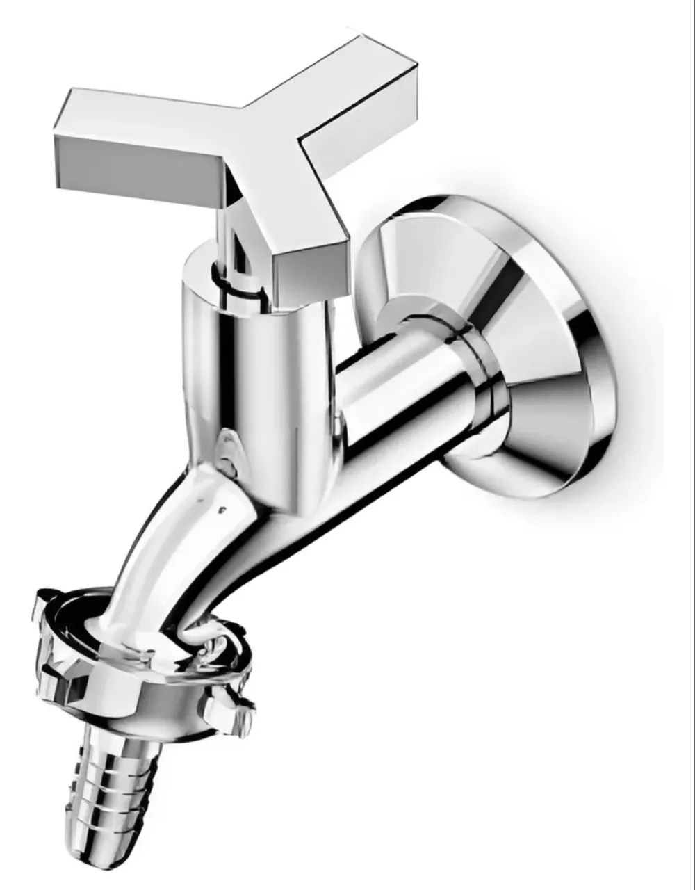 Torneira Para Tanque Jardim De Parede Up 1130 Cromada Celite Cromado Cromado - Foto 4