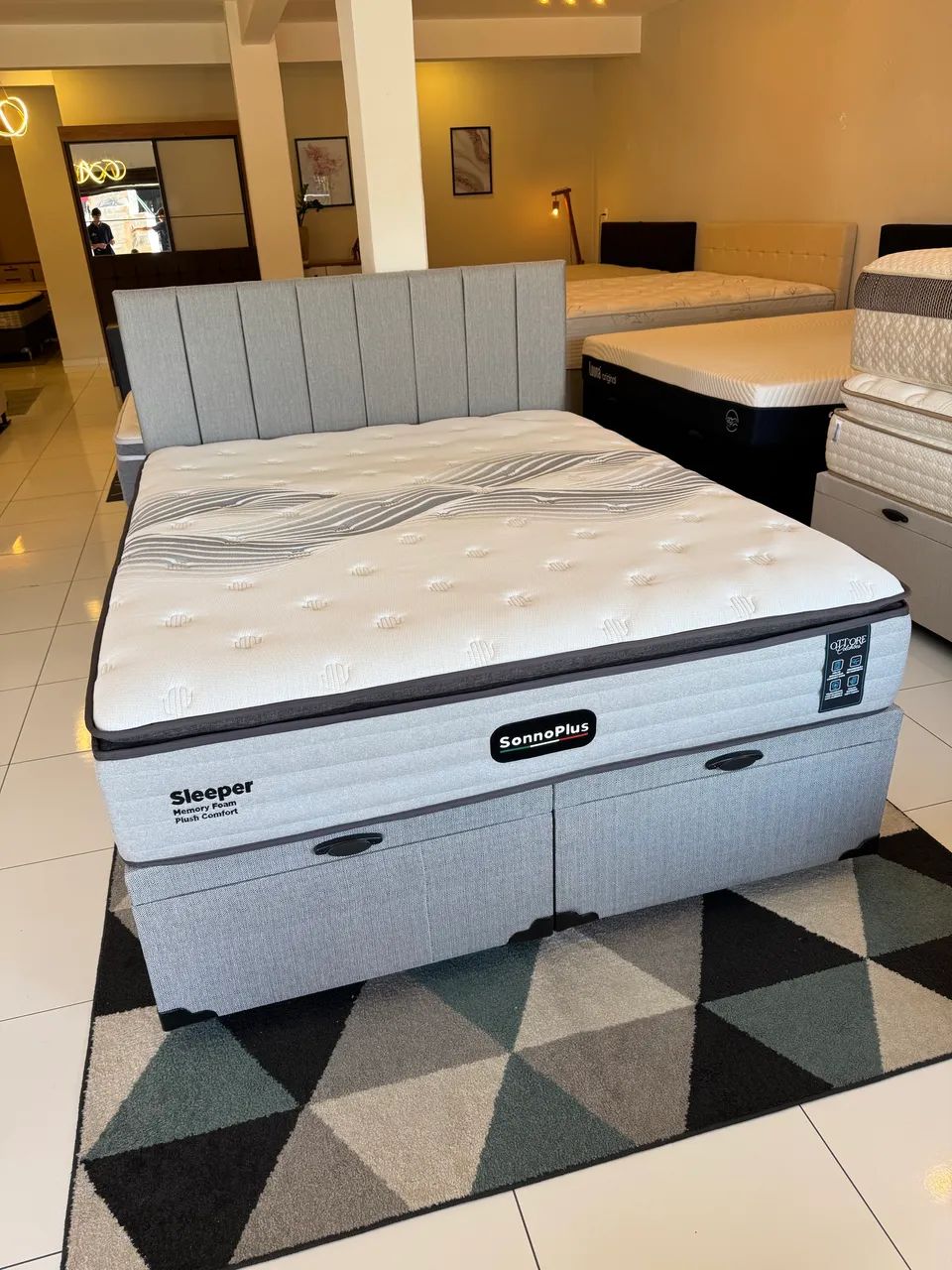 Cama BAÚ QUEEN COM COLCHÃO TOP E CABECEIRA - ENTREGA GRÁTIS!  - Foto 5