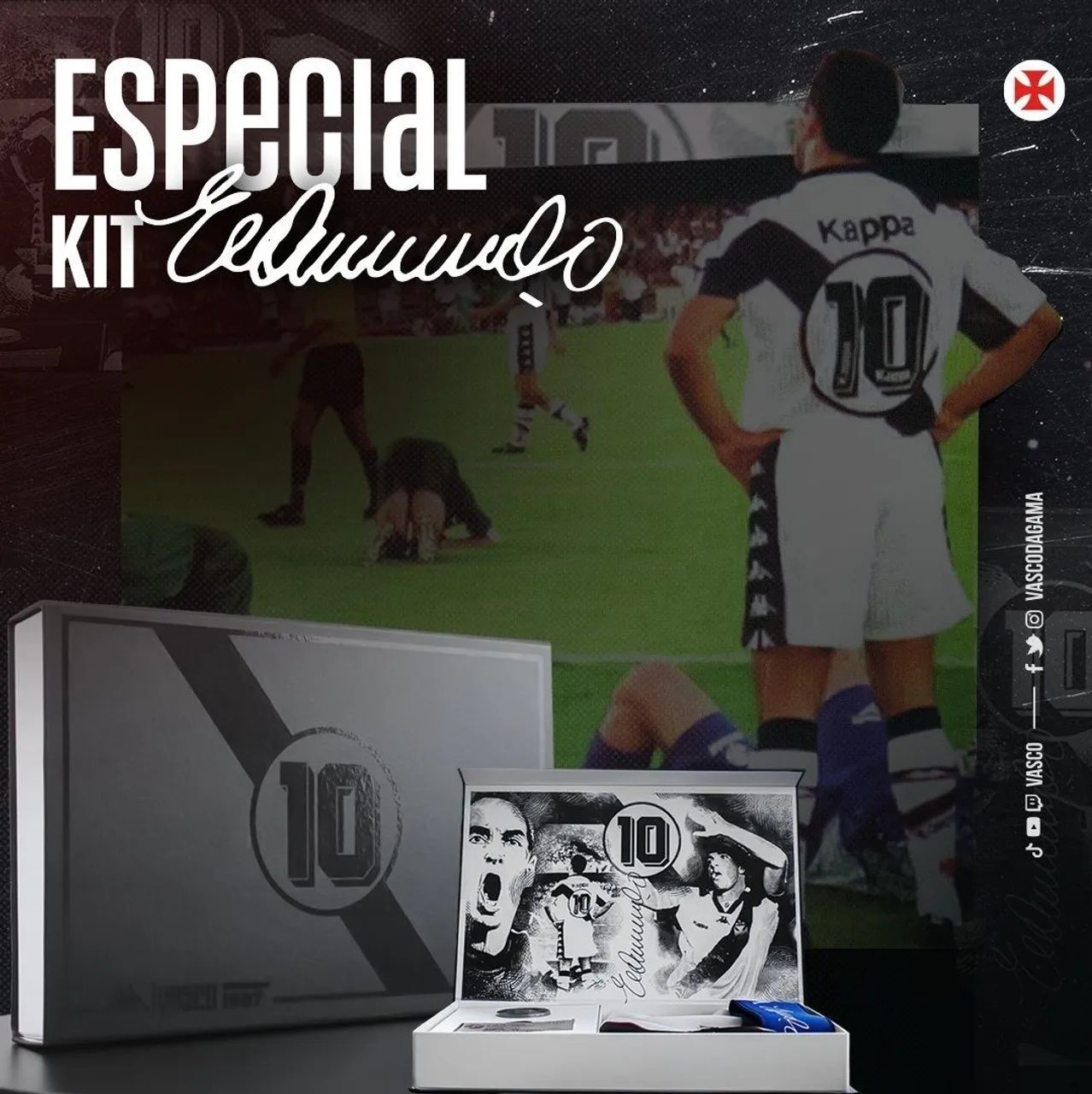 KIT CAMISA DO VASCO EDMUNDO 1997 - Foto 5