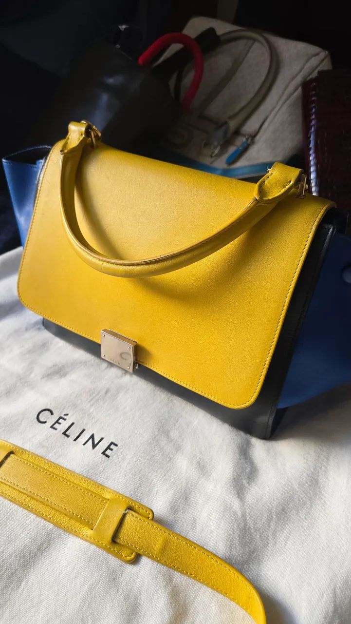 VENDO BOLSA CELINE  COURO - PRETA AZUL AMARELA