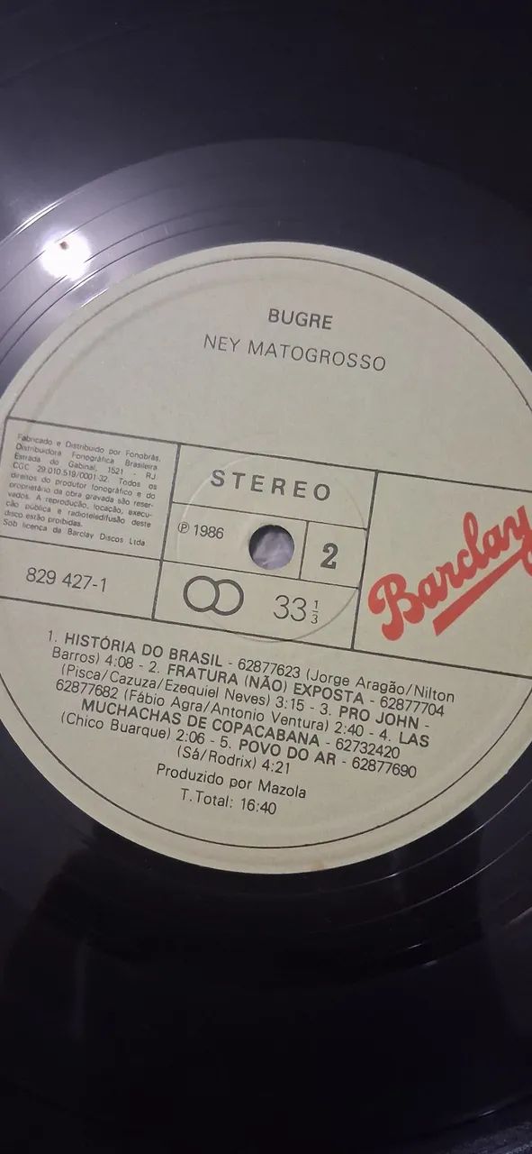Lp ney matogrosso bugre usado - Foto 5