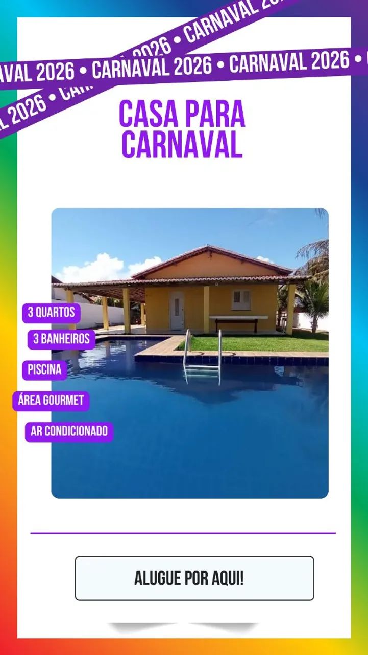 Casa para feriado e fim de semana