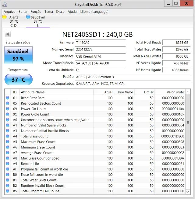 Pack 4 unid SSD 240 GB cada + cabo USB - Foto 3
