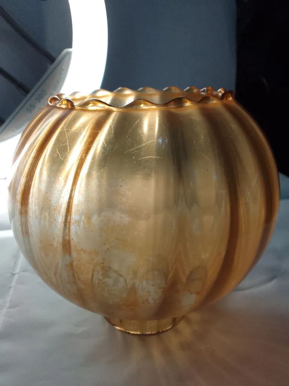 Cúpula de vidro redonda para abajur  vidro tipo tulipa