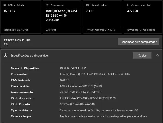 PC gamer completo Xeon E5-2680 v4 com placa de video GTX 1070 8GB  - Foto 2