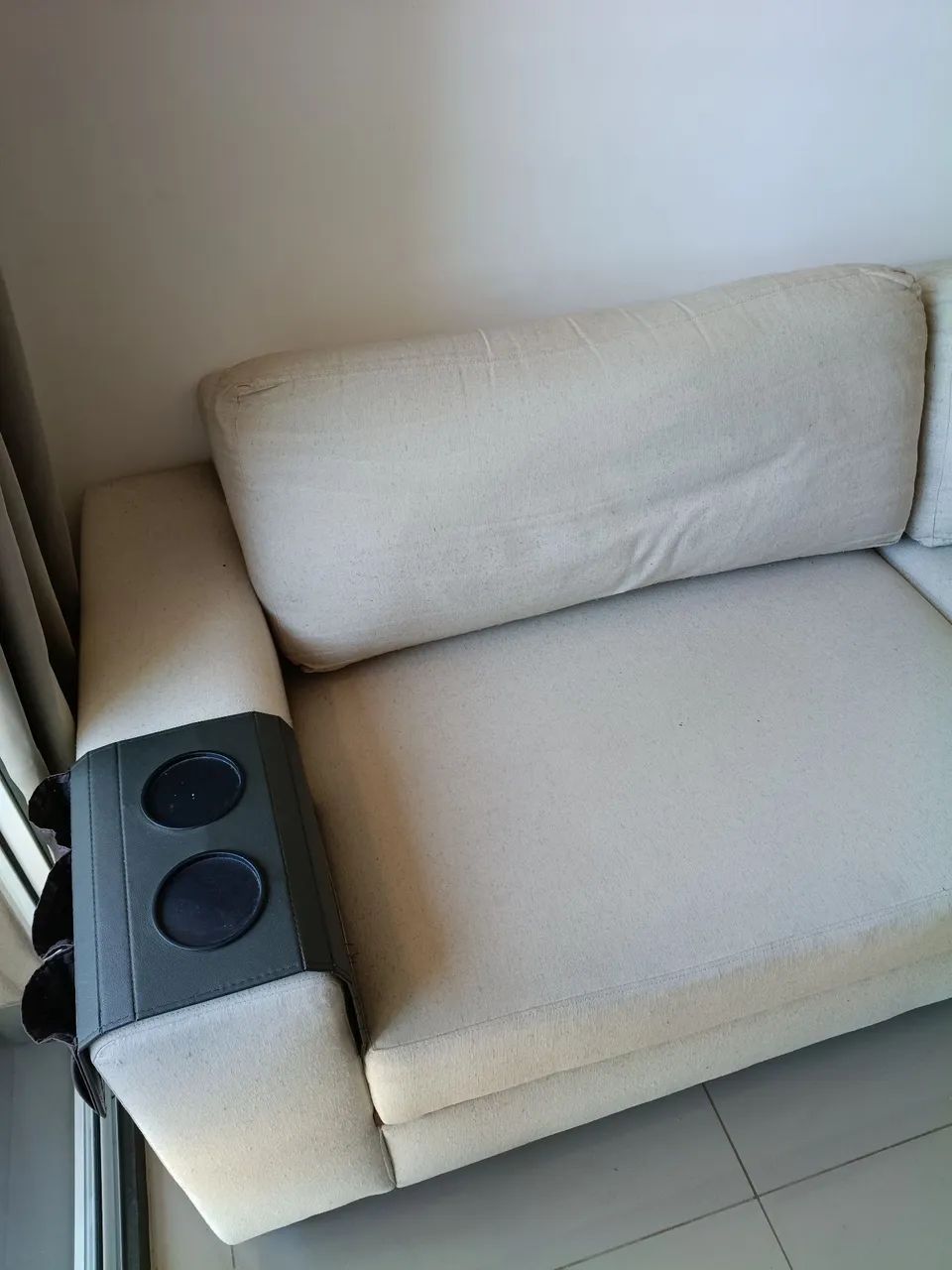 Sofa 3 lugares off-withe - Foto 5