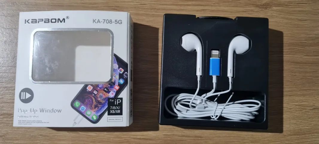 Fone de Ouvido Lightining/Bluetooth iPhone 7/8/X/XS/XR - KA-708-5G