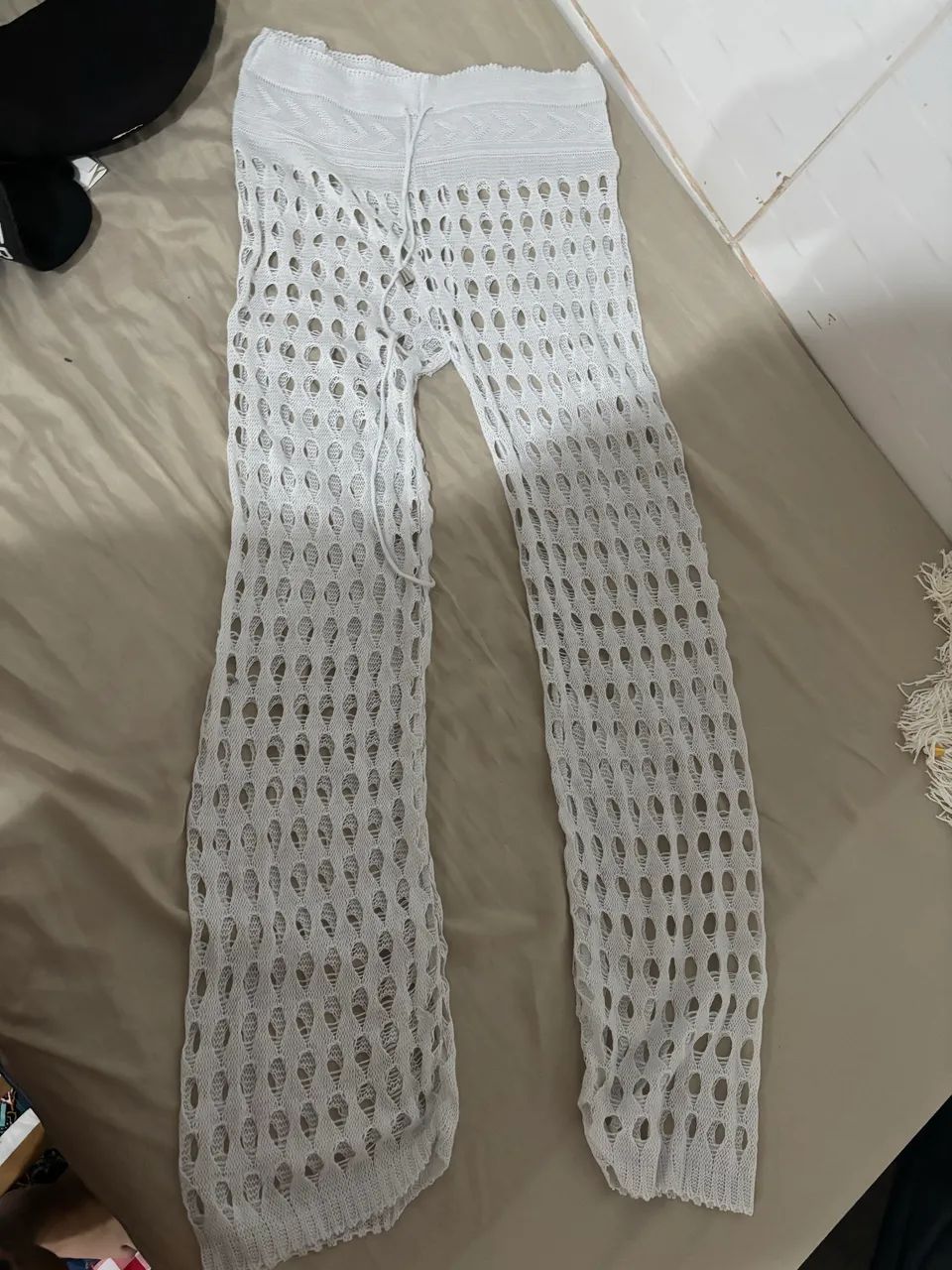 Calça saída de praia branca - Foto 3