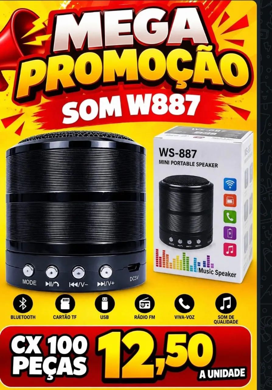 Mini caixa som WS-887