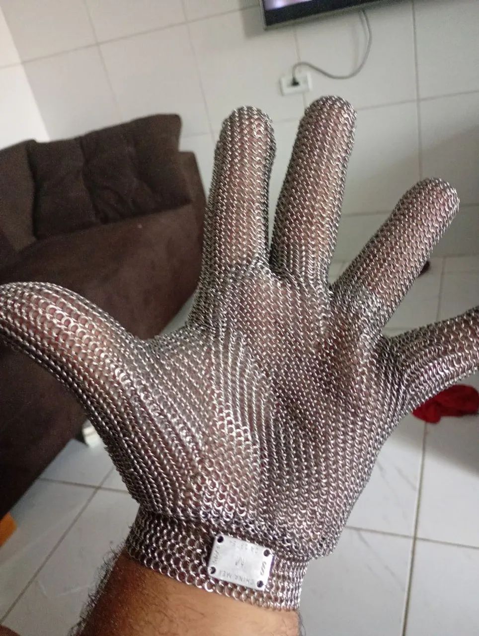Luva malha de aço  - Foto 2