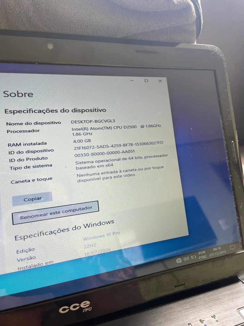 NOTEBOOK CCE WIN - BÁSICO  - Foto 3