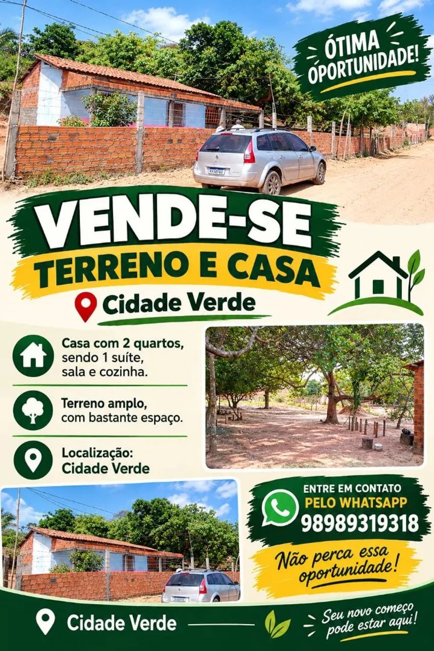 Casa terreno chácara 