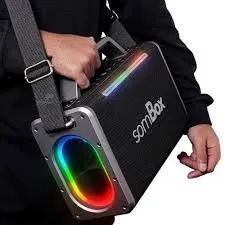 Caixa de Som Karaoke Som box 2 microfones sem fio