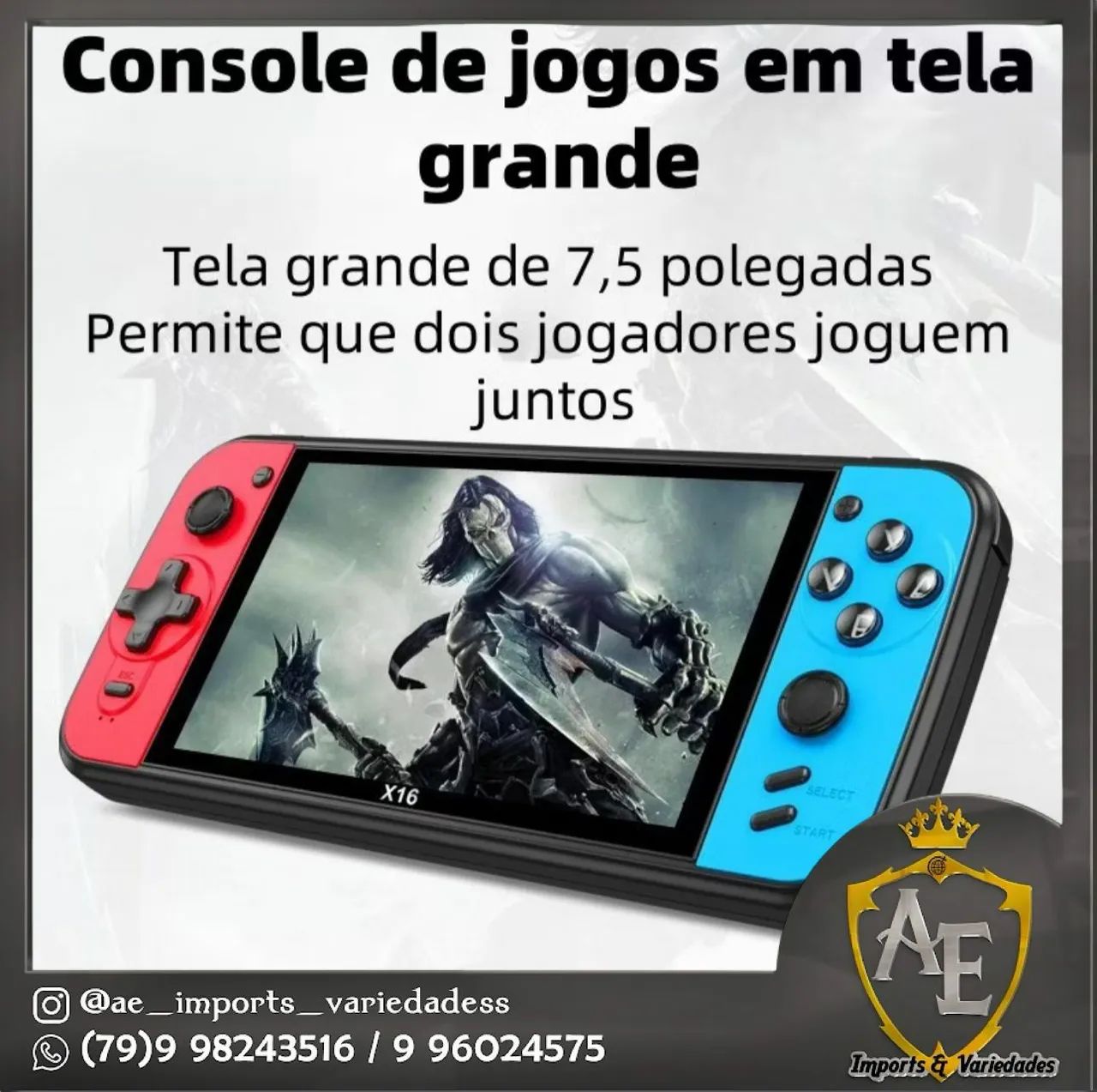 Game Portátil tela 7.5 polegadas 